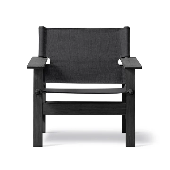 The Canvas Chair fåtölj - Canvas svart-svartlackad ek - Fredericia Furniture