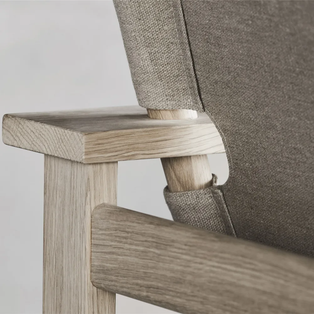 The Canvas Chair fåtölj, Canvas svart-svartlackad ek Fredericia Furniture