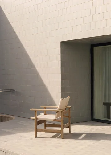 The Canvas Chair outdoor fåtölj - Teak-performance canvas - Fredericia Furniture
