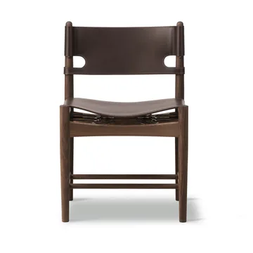 The Spanish Dining Chair - Läder mörkbrun-rökt ek - Fredericia Furniture