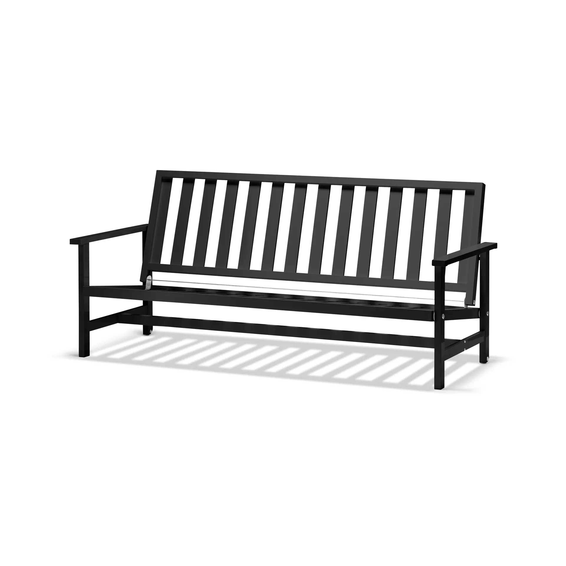 09 soffa, Black, 3-sits Fri Form