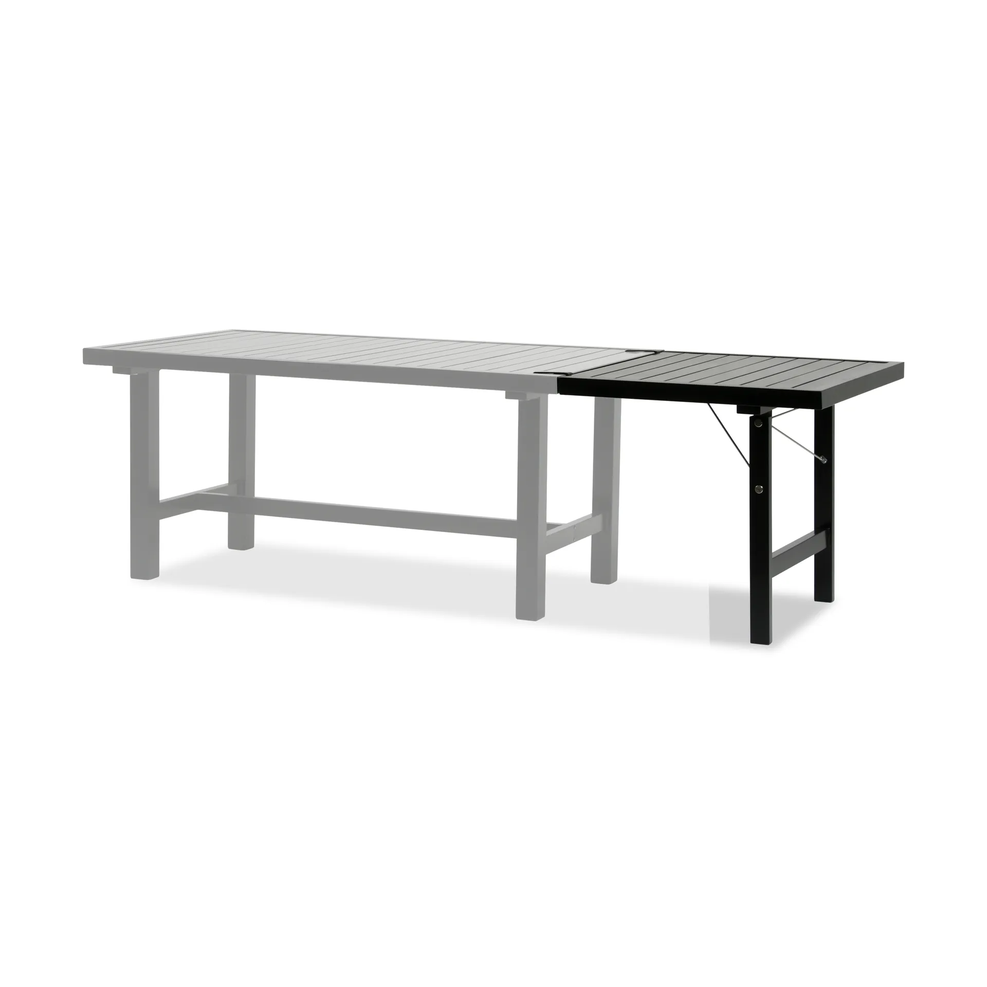64 tilläggsskiva med ben, Black, H: 66 cm Fri Form