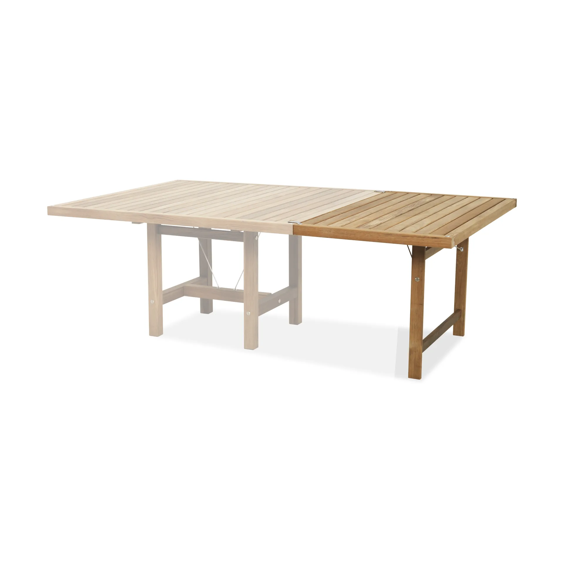 68 tilläggsskiva med ben, Teak, H: 68 cm Fri Form