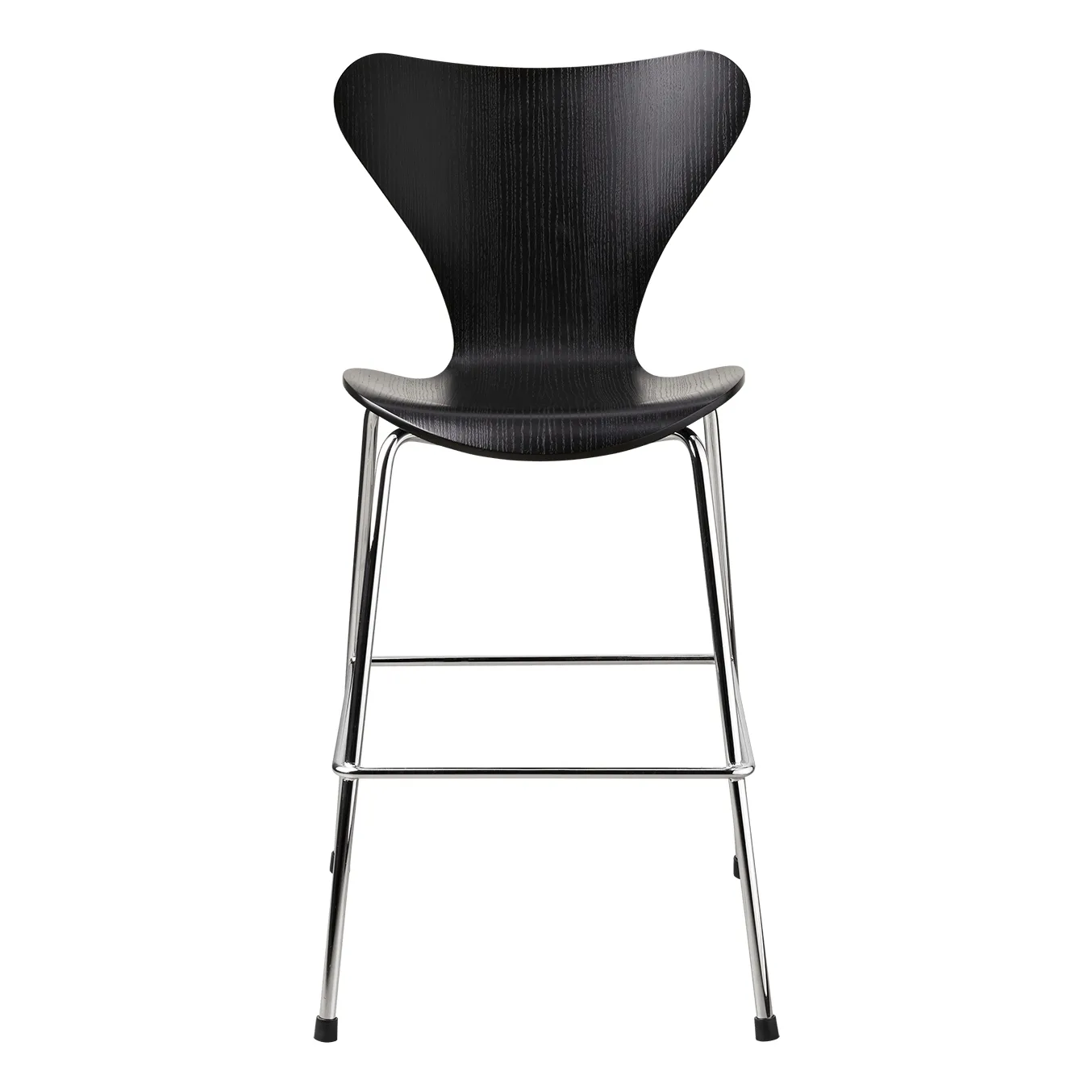 3177 Sjuan Junior stol krom, Ash black Fritz Hansen