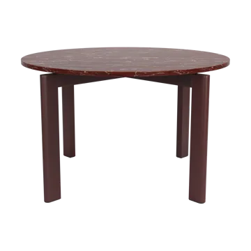 After matbord Ø120 cm - Polerad marmor-burgundy - Fritz Hansen