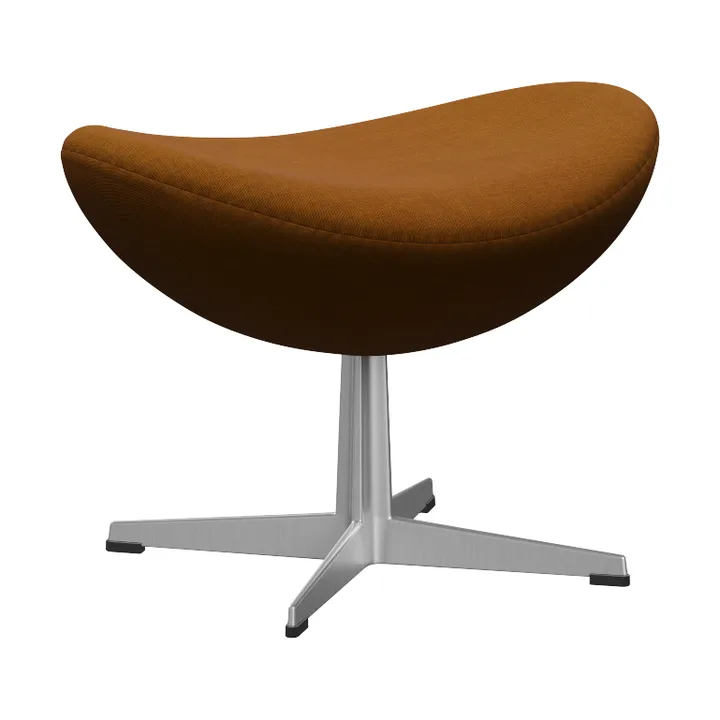 Ägget 3127 fotpall - Canvas 2 Dark Beige 0424 -steel - Fritz Hansen