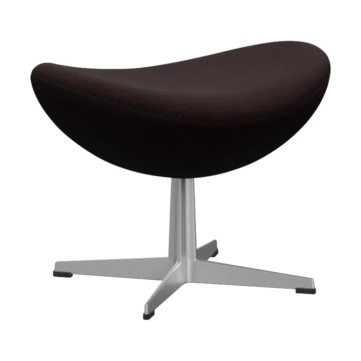 Ägget 3127 fotpall - Canvas 2 Light black 0374-steel - Fritz Hansen