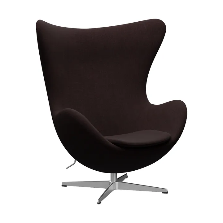 Ägget 3316 fåtölj - Canvas 2 Light black 0374-steel - Fritz Hansen