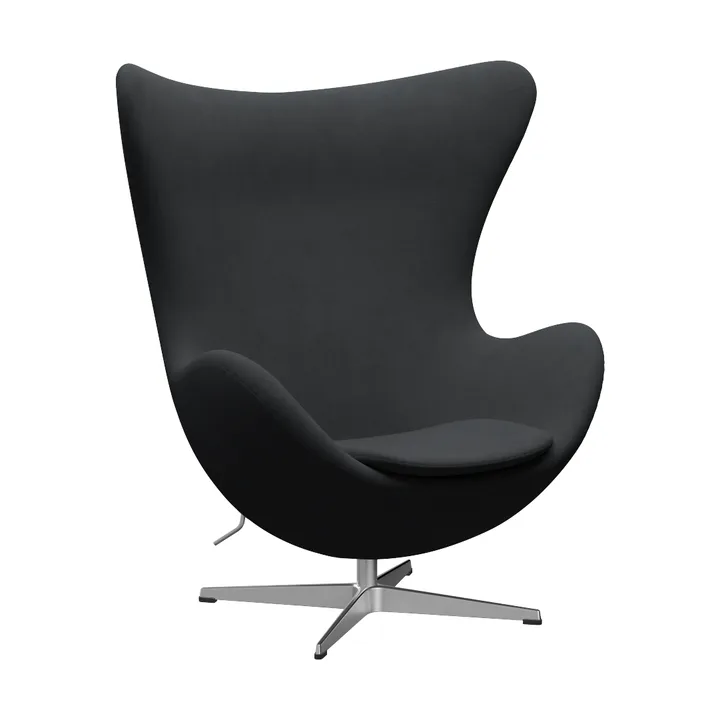 Ägget 3316 fåtölj - Christianshavn Dark Grey 1174-steel - Fritz Hansen