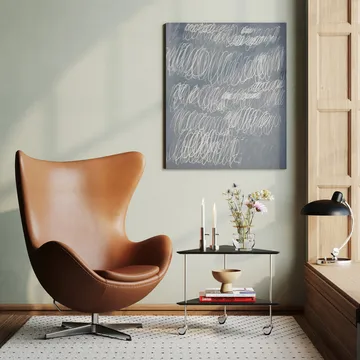 Ägget 3316 fåtölj - Leather essential walnut-steel - Fritz Hansen