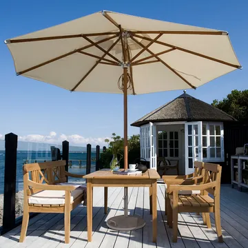 Atlantis parasoll - white, 330x330cm - Fritz Hansen