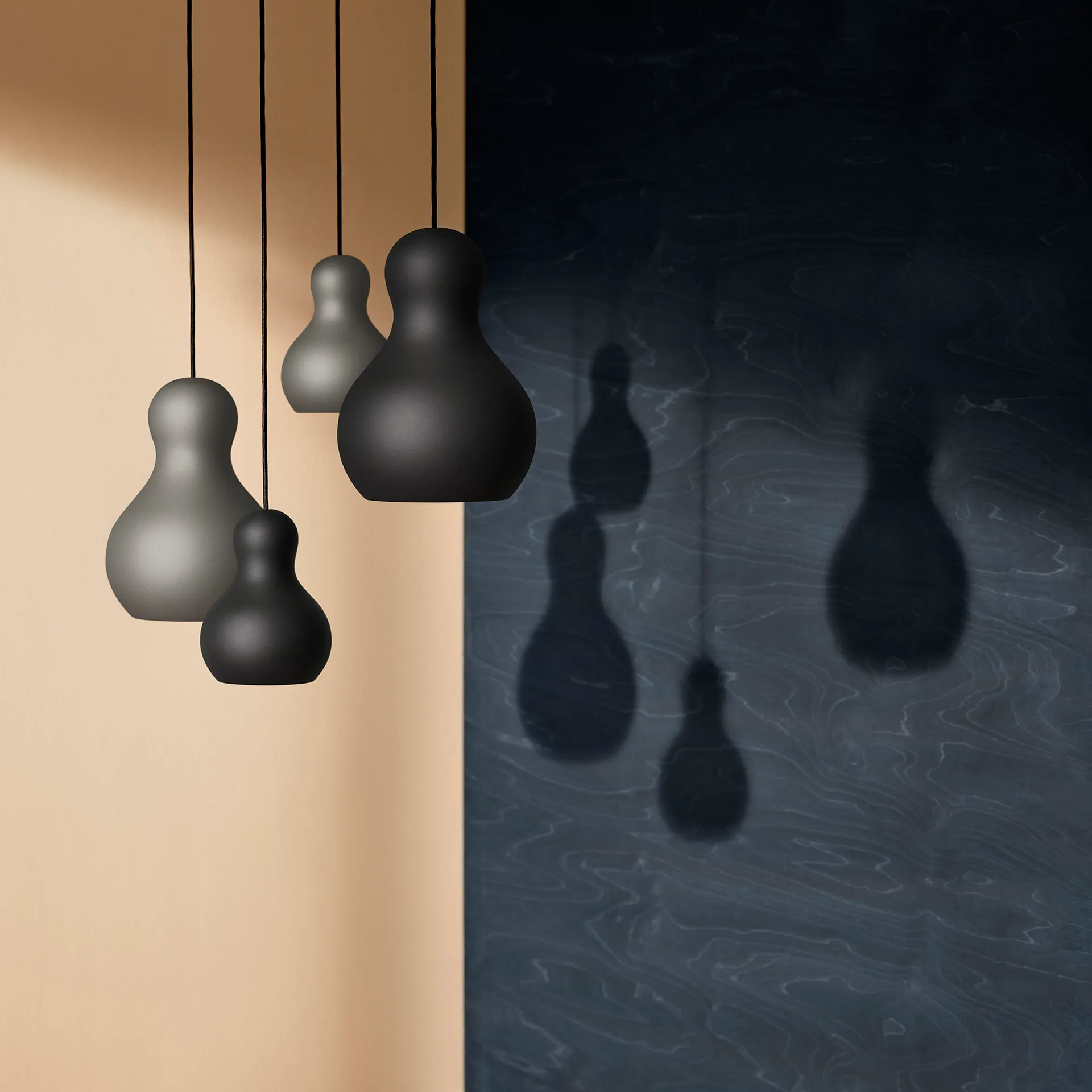 Calabash P2 pendel matt, Grå meteor Fritz Hansen