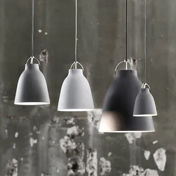 Caravaggio 2 pendel - Vit blank-grå textilsladd - Fritz Hansen