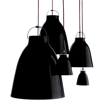 Caravaggio 2 pendel - Vit blank-grå textilsladd - Fritz Hansen