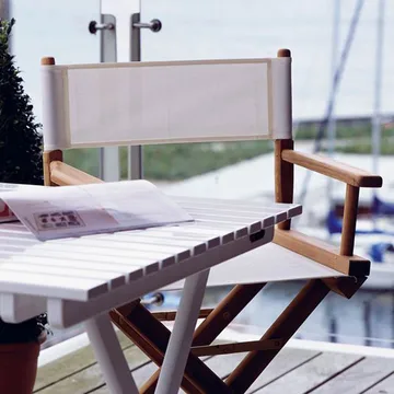 Director's Chair - Vit, teakstativ - Fritz Hansen