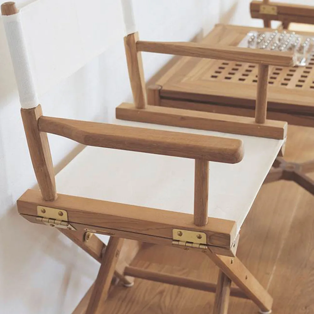 Director's Chair, Vit, teakstativ Fritz Hansen