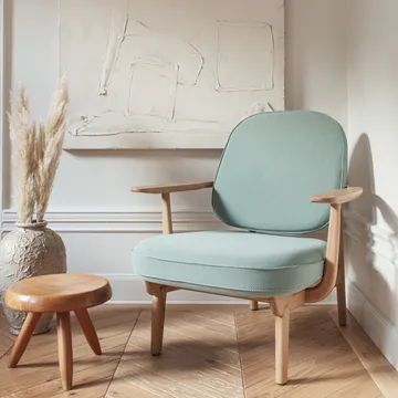 Fred JH97 fåtölj - Christianshavn gul - Fritz Hansen