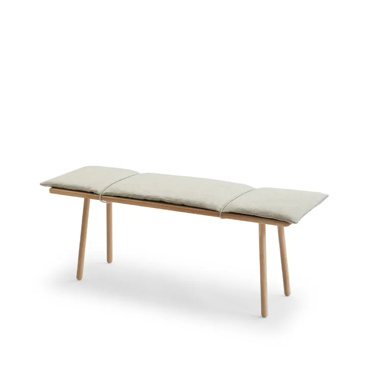 Georg bänk - Ek obehandlad-inkl. beige dyna - Fritz Hansen