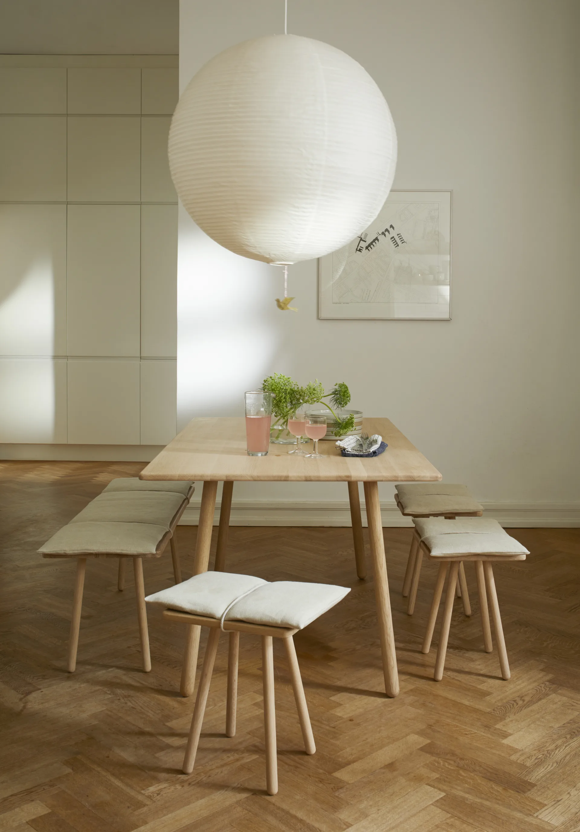 Georg linnedyna med rem till pall/barstol, Beige Fritz Hansen