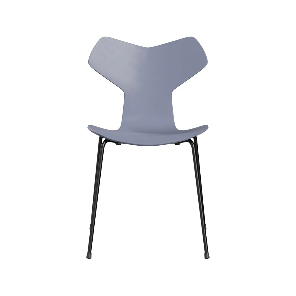Grand Prix 3130 stol, Lavender blue-målad ask-svart stativ Fritz Hansen