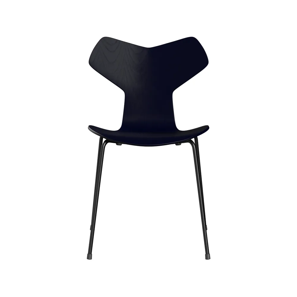 Grand Prix 3130 stol, Midnight blue-målad ask-svart stativ Fritz Hansen