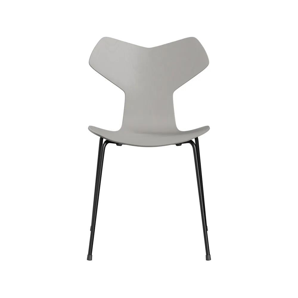 Grand Prix 3130 stol, Nine grey-målad ask-svart stativ Fritz Hansen