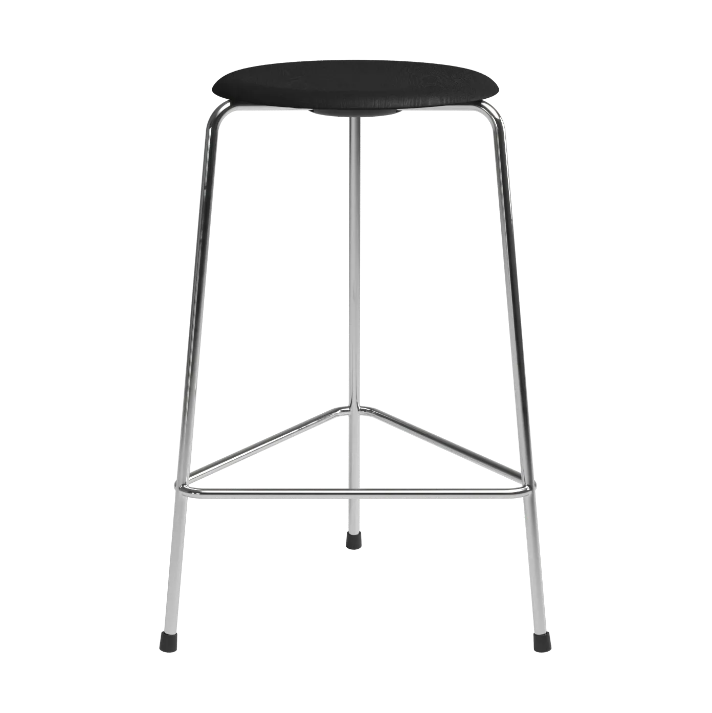 High Dot counter stool 3 ben, Svart ask-krom Fritz Hansen