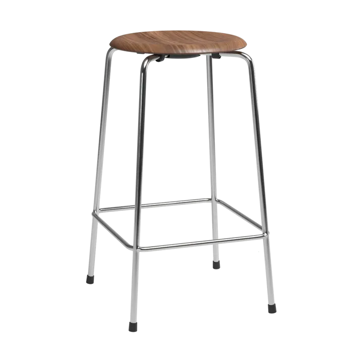 High Dot counter stool 4 ben - Valnöt-krom - Fritz Hansen