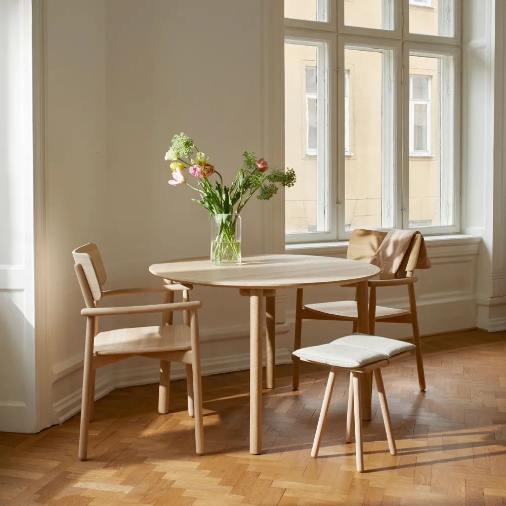 Hven matbord 94x190 cm, Obehandlad ek Fritz Hansen