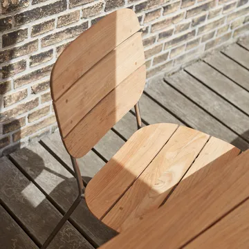 Lilium stol - Teak, rostfritt stål - Fritz Hansen