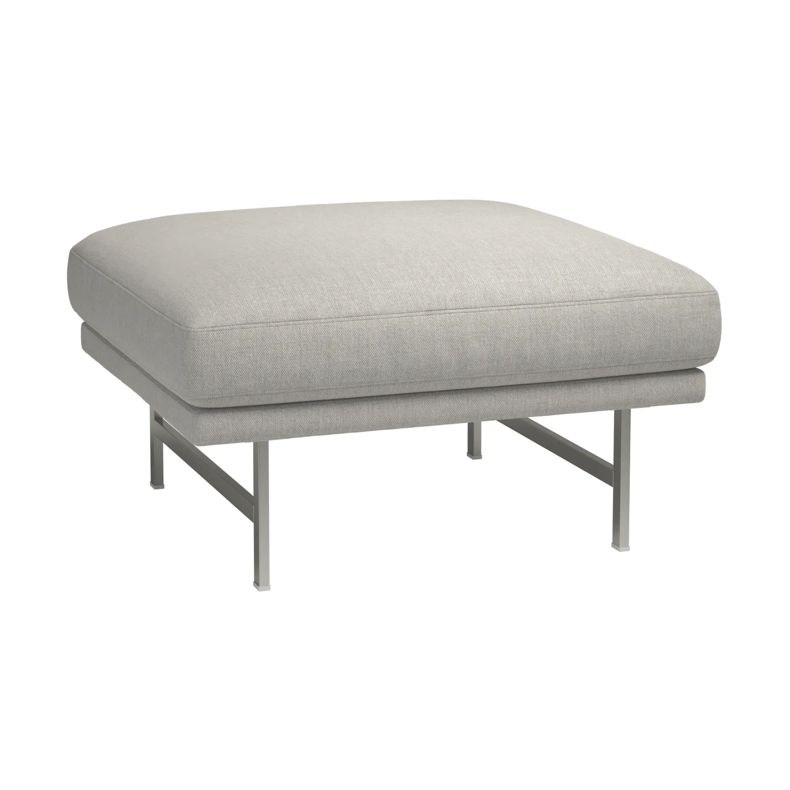 Lissoni PL110S pouf 67x75 cm, Clay 012-rostfritt stål Fritz Hansen