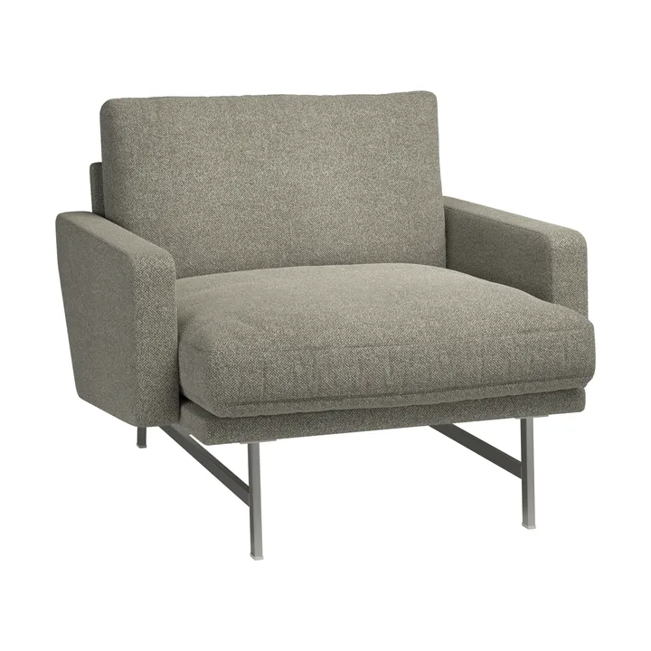 Lissoni PL111S lounge chair small - Moss 015-rostfritt stål - Fritz Hansen