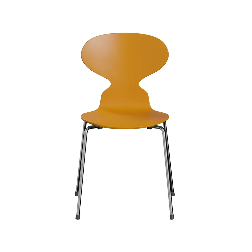 Myran 3101 stol, Burnt yellow, lackad, kromat stålstativ Fritz Hansen