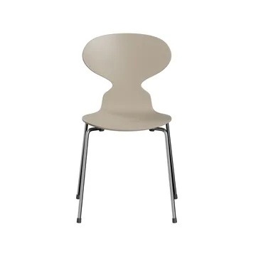 Myran 3101 stol - Light beige, lackad, kromat stålstativ - Fritz Hansen