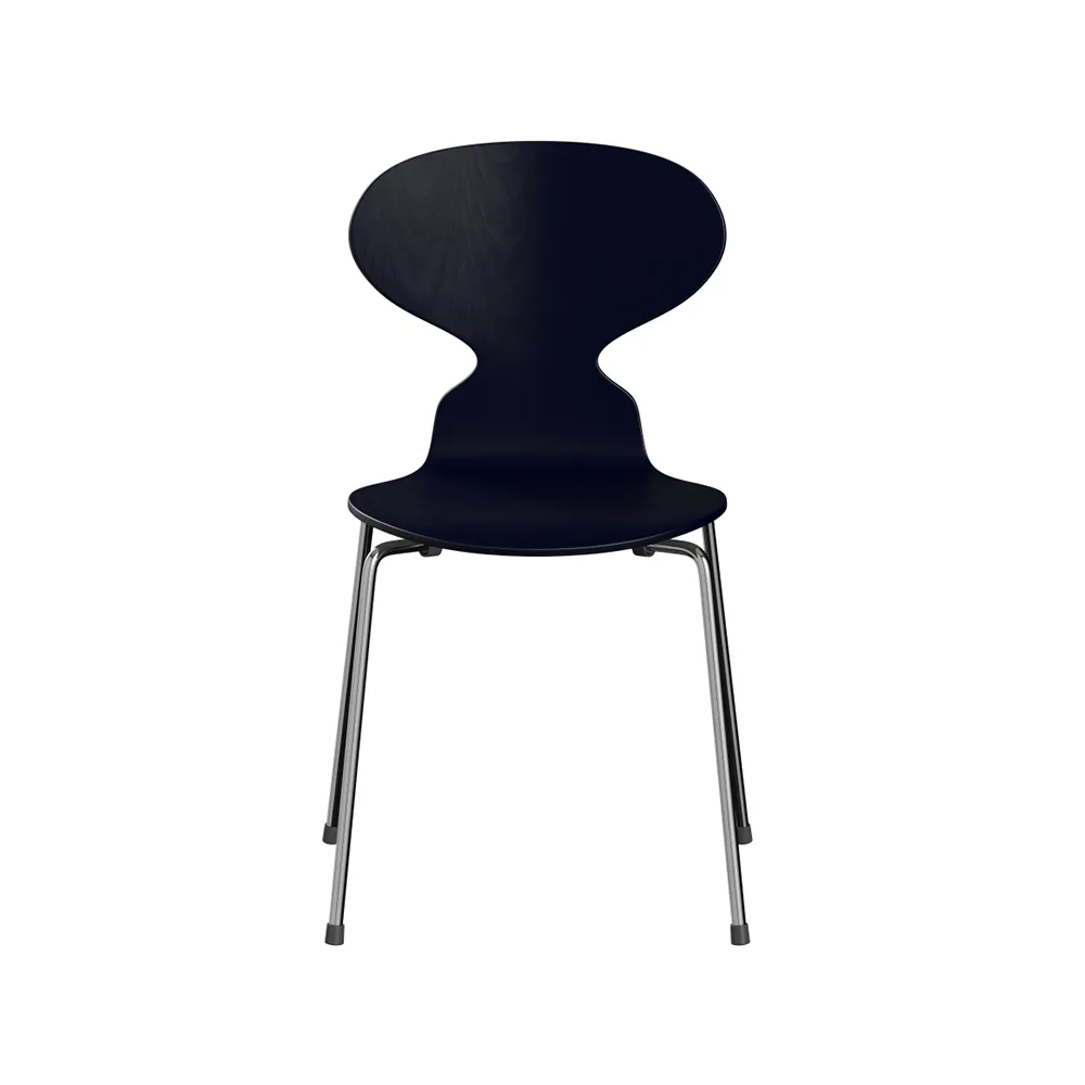 Myran 3101 stol, Midnight blue, målad ask, kromat stålstativ Fritz Hansen