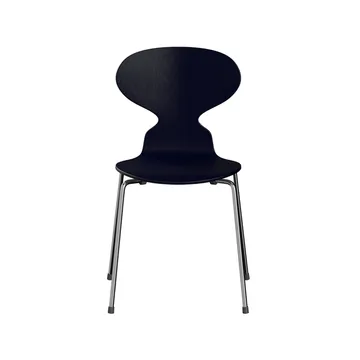 Myran 3101 stol - Midnight blue, målad ask, kromat stålstativ - Fritz Hansen