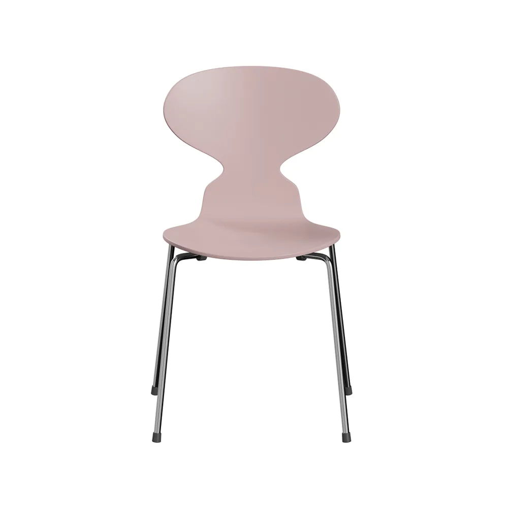 Myran 3101 stol, Pale rose, lackad, kromat stålstativ Fritz Hansen