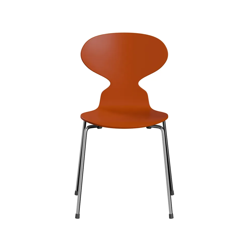 Myran 3101 stol, Paradise orange, lackad, kromat stålstativ Fritz Hansen