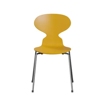 Myran 3101 stol - True yellow, lackad, kromat stålstativ - Fritz Hansen