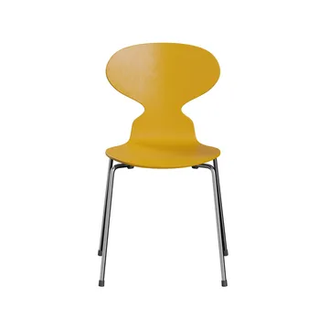 Myran 3101 stol - True yellow, målad ask, kromat stålstativ - Fritz Hansen