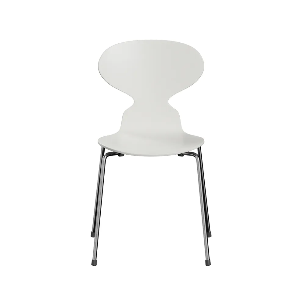 Myran 3101 stol, white, lackad, kromat stålstativ Fritz Hansen
