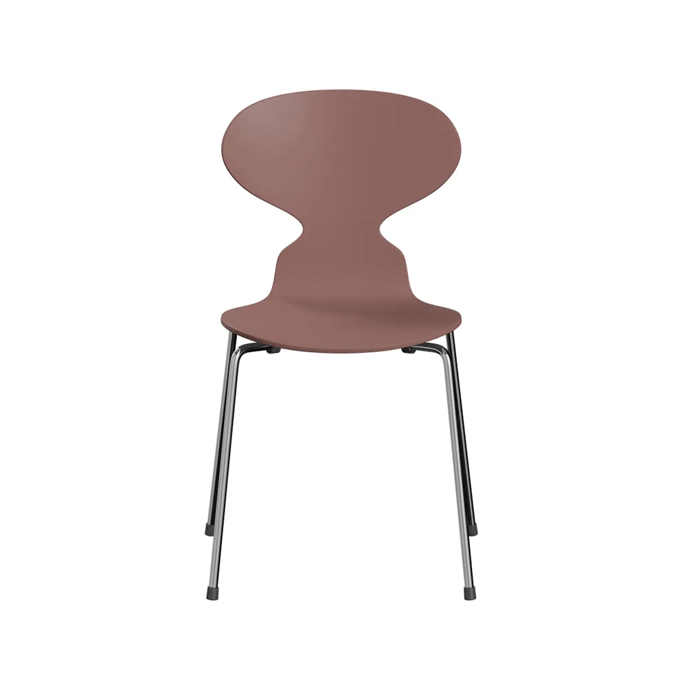 Myran 3101 stol, Wild rose, lackad, kromat stålstativ Fritz Hansen