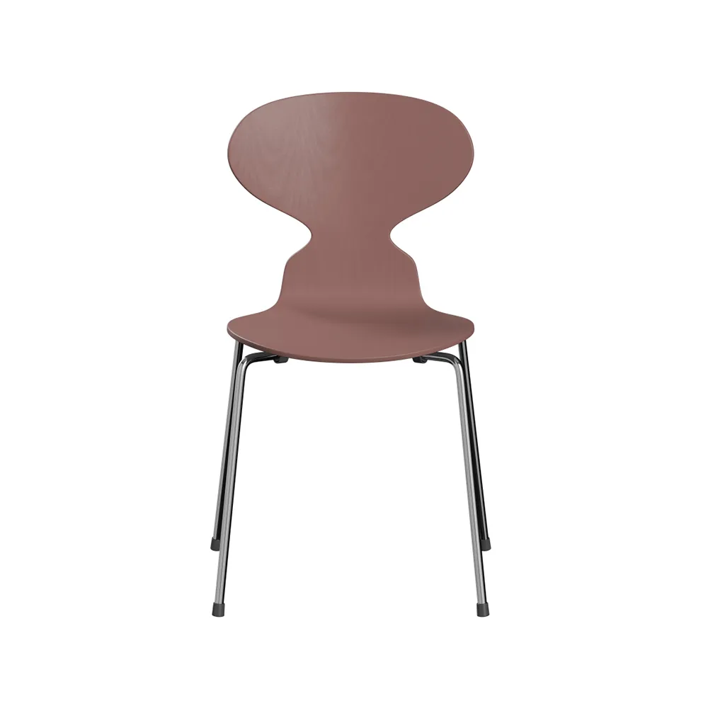 Myran 3101 stol, Wild rose, målad ask, kromat stålstativ Fritz Hansen