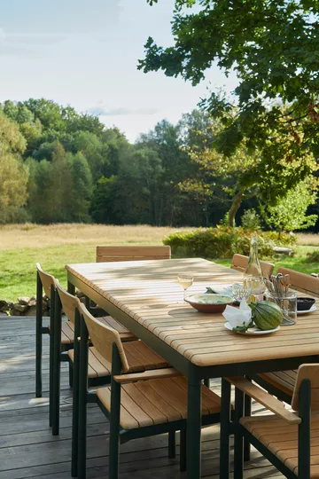 Pelagus matbord teak 214x90,5 cm - Hunter green - Fritz Hansen