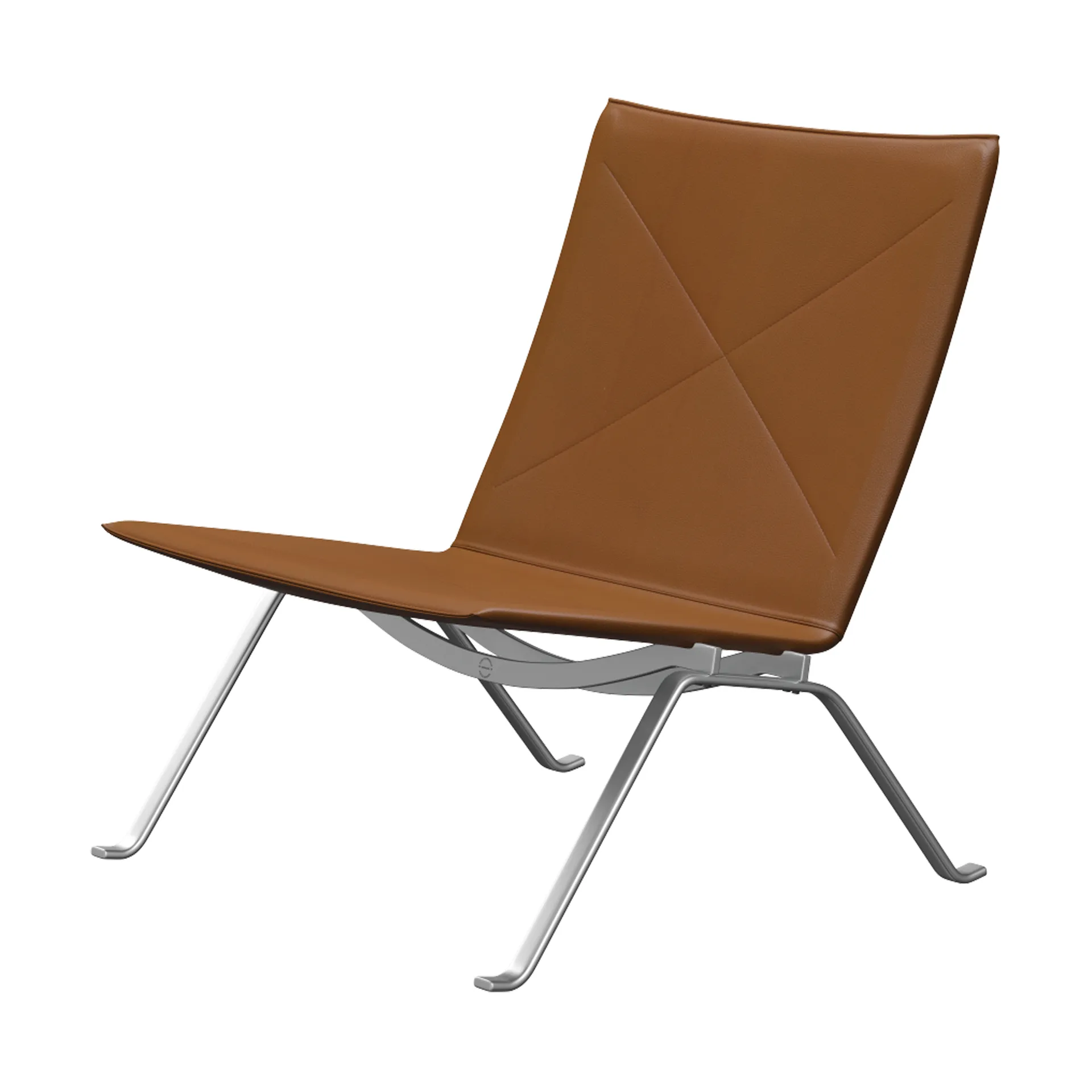 PK22 fåtölj, Aura walnut läder-rostfritt stål Fritz Hansen
