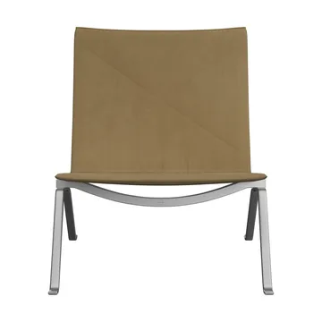 PK22 fåtölj - Haze beige läder-rostfritt stål - Fritz Hansen