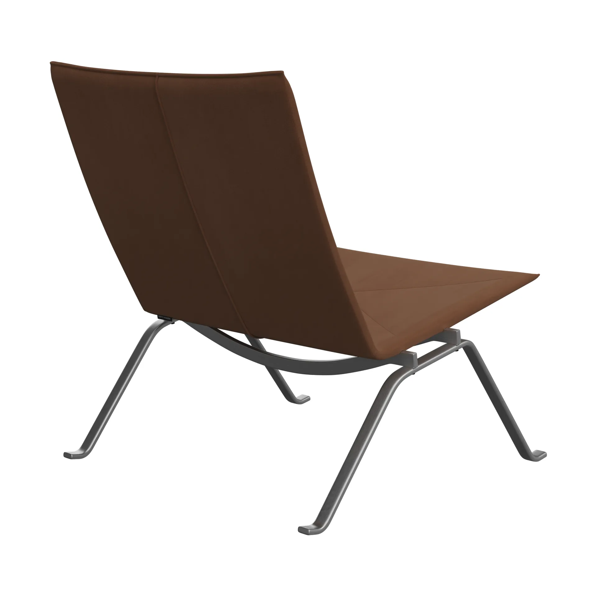 PK22 fåtölj, Haze walnut läder-rostfritt stål Fritz Hansen