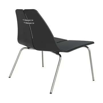 PK23 fåtölj - Black-Christianshavn 1175-rostfritt stålstativ - Fritz Hansen