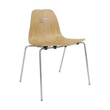 PK3 stol - Lackad ek-rostfritt stålstativ - Fritz Hansen
