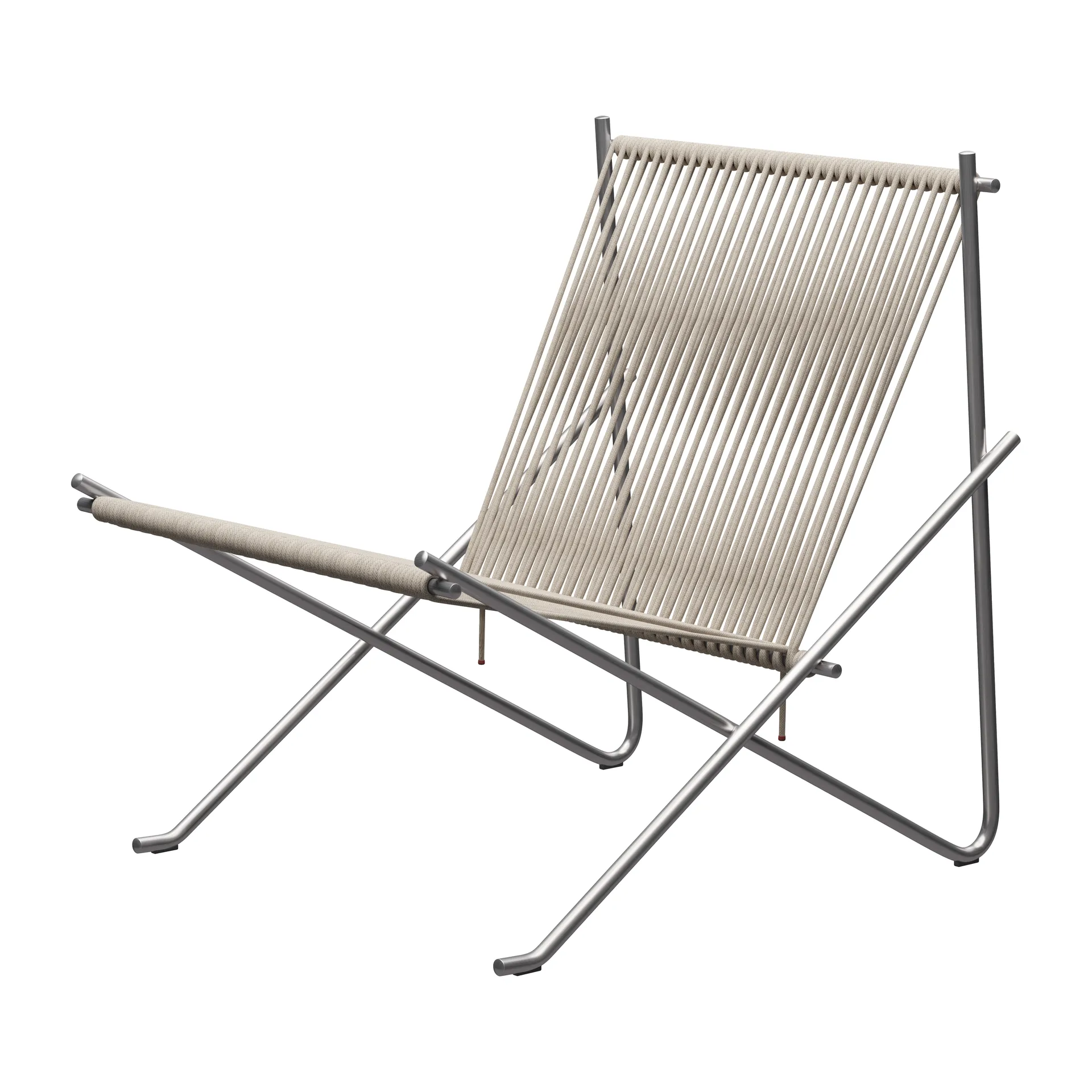 PK4 loungestol, Rostfritt stål-natur Fritz Hansen